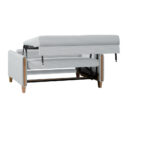 BANK MET BEDFUNCTIE, beukenkleur, lichtgrijs hout, textiel thumbnail 7
