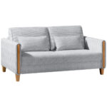 BANK MET BEDFUNCTIE, beukenkleur, lichtgrijs hout, textiel thumbnail 3