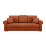 BANK MET BEDFUNCTIE, terracotta textiel thumbnail 3