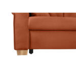 BANK MET BEDFUNCTIE, terracotta textiel thumbnail 5