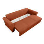 BANK MET BEDFUNCTIE, terracotta textiel thumbnail 7
