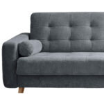 BANK MET BEDFUNCTIE, antraciet textiel, houtmateriaal thumbnail 7
