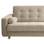 BANK MET BEDFUNCTIE, gebakken gekleurd textiel, houten materiaal thumbnail 7