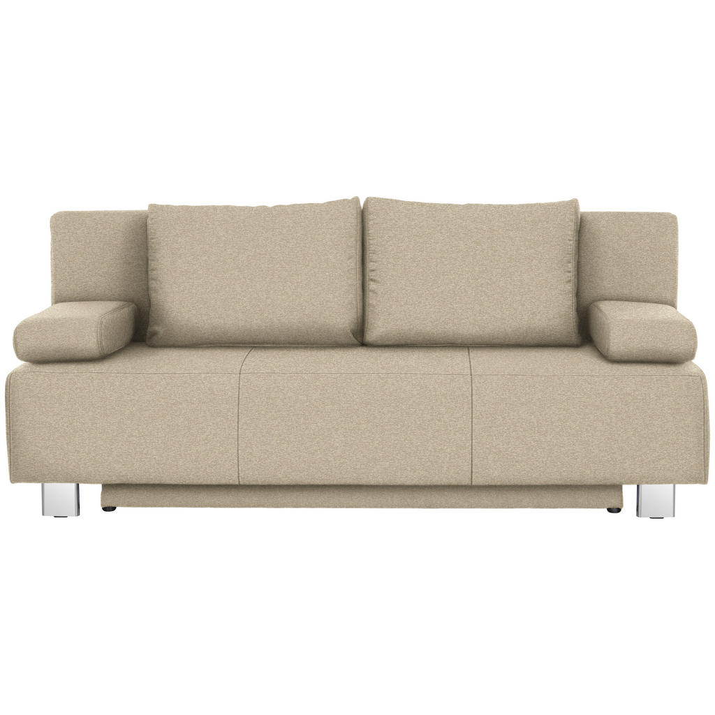 BANK MET BEDFUNCTIE, wit textiel