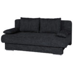 BANK MET BEDFUNCTIE, zwart textiel, houten materiaal thumbnail 3