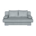 BANK MET BEDFUNCTIE, mintgroen textiel, houten materiaal thumbnail 1