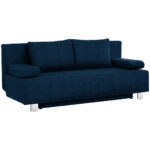 BANK MET BEDFUNCTIE, blauw textiel thumbnail 3