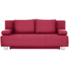 BANK MET BEDFUNCTIE, rood textiel