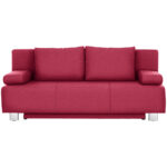 BANK MET BEDFUNCTIE, rood textiel thumbnail 1
