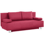 BANK MET BEDFUNCTIE, rood textiel thumbnail 6
