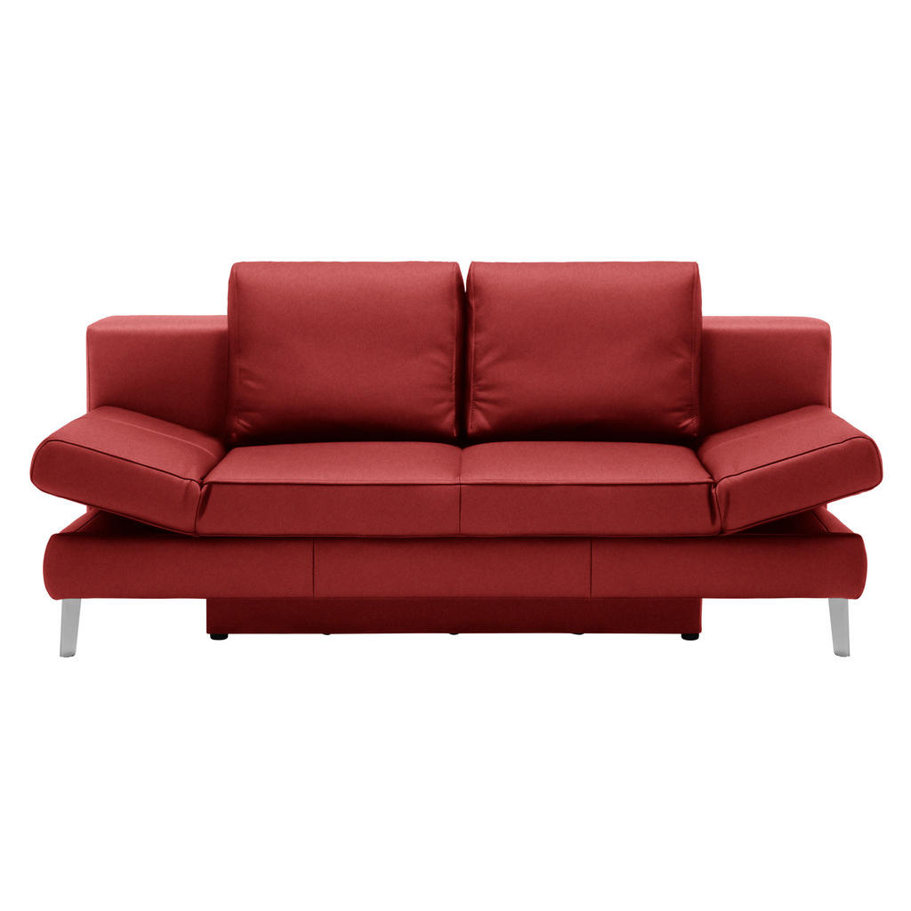 BANK MET BEDFUNCTIE, rood leer