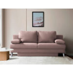 BANK MET BEDFUNCTIE, roze textiel thumbnail 2