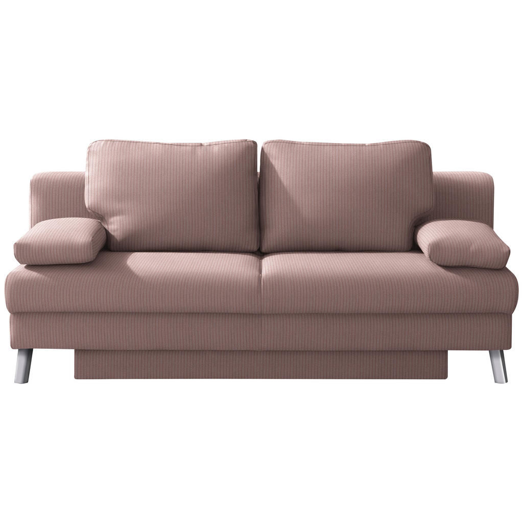 BANK MET BEDFUNCTIE, roze textiel