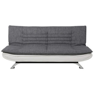 BANK MET BEDFUNCTIE, grijs, wit textiel
