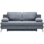 BANK MET BEDFUNCTIE, grijs textiel thumbnail 1