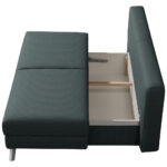BANK MET BEDFUNCTIE, grijs textiel thumbnail 4