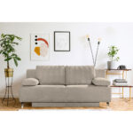 BANK MET BEDFUNCTIE, grijswit textiel thumbnail 2