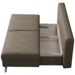 BANK MET BEDFUNCTIE, grijs textiel thumbnail 5
