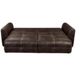 BANK MET BEDFUNCTIE, bruin textiel thumbnail 3
