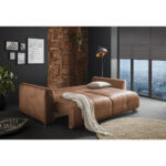 BANK MET BEDFUNCTIE, lichtbruin textiel thumbnail 6