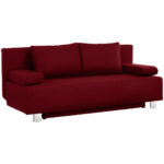 BANK MET BEDFUNCTIE, donkerrood textiel thumbnail 6