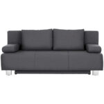 BANK MET BEDFUNCTIE, donkergrijs textiel thumbnail 1