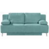 BANK MET BEDFUNCTIE, turquoise textiel