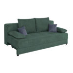 BANK MET BEDFUNCTIE, kerosinekleuren, textiel, houten materiaal thumbnail 2