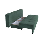 BANK MET BEDFUNCTIE, kerosinekleuren, textiel, houten materiaal thumbnail 4