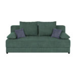 BANK MET BEDFUNCTIE, kerosinekleuren, textiel, houten materiaal thumbnail 5