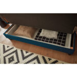 BANK MET BEDFUNCTIE, kerosinekleurig textiel thumbnail 3