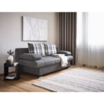 BANK MET BEDFUNCTIE, bruin textiel thumbnail 2