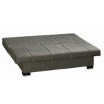 BANK MET BEDFUNCTIE, bruin textiel thumbnail 3