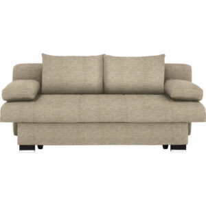 BANK MET BEDFUNCTIE, wit textiel