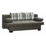 BANK MET BEDFUNCTIE, bruin textiel thumbnail 1