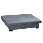 BANK MET BEDFUNCTIE, blauw, grijs textiel thumbnail 4