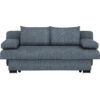 BANK MET BEDFUNCTIE, blauw, grijs textiel