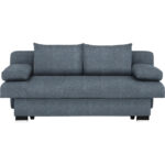 BANK MET BEDFUNCTIE, blauw, grijs textiel thumbnail 1