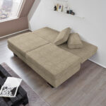 BANK MET BEDFUNCTIE, gebakken textielkleur thumbnail 3