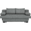 BANK MET BEDFUNCTIE, grijs textiel