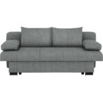 BANK MET BEDFUNCTIE, grijs textiel thumbnail 1