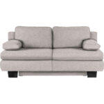 BANK MET BEDFUNCTIE, lichtgrijs textiel thumbnail 1