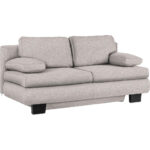 BANK MET BEDFUNCTIE, lichtgrijs textiel thumbnail 3