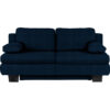 BANK MET BEDFUNCTIE, donkerblauw textiel