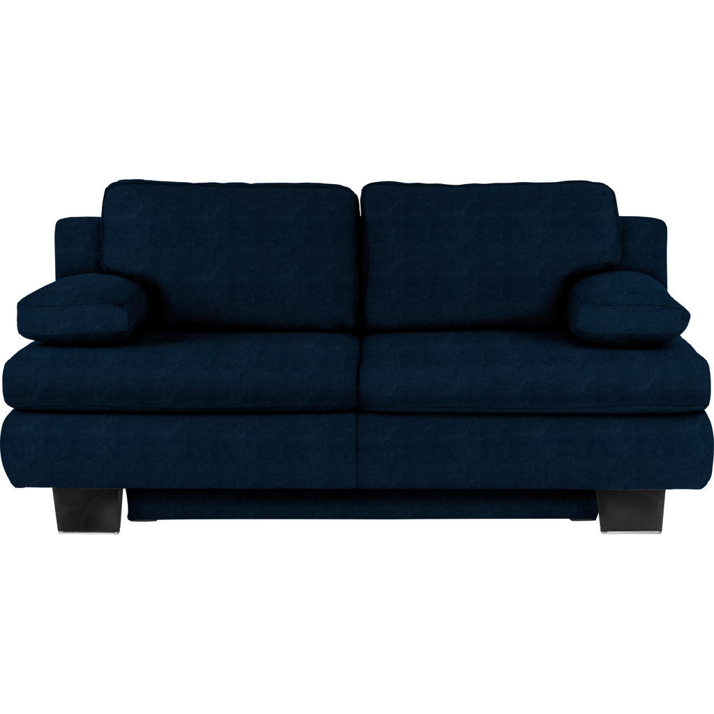 BANK MET BEDFUNCTIE, donkerblauw textiel