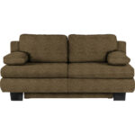 BANK MET BEDFUNCTIE, bruin, groen textiel thumbnail 1