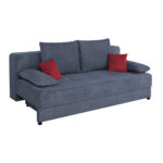 BANK MET BEDFUNCTIE, antraciet textiel, houtmateriaal thumbnail 2