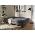 BANK MET BEDFUNCTIE, antraciet textiel, houtmateriaal thumbnail 5