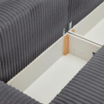 BANK MET BEDFUNCTIE, antraciet textiel thumbnail 4