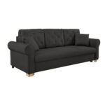 BANK MET BEDFUNCTIE, zwart textiel thumbnail 3
